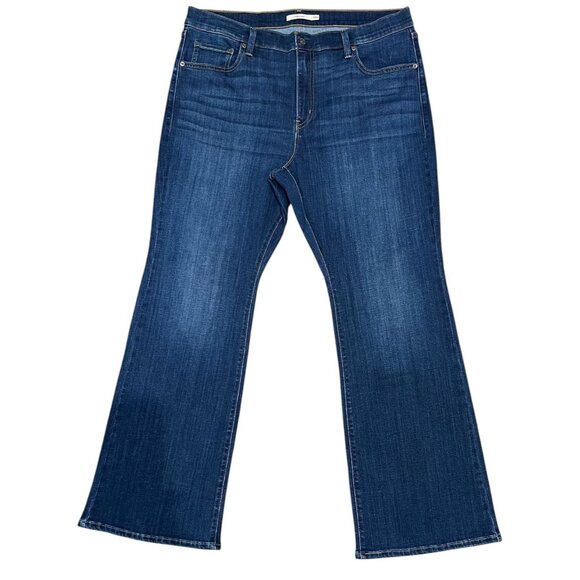Levi's Women 726 High Rise Flare Leg Denim Jeans Plus Size 18W Blue Stretch NWOT - Picture 3 of 16